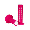 Poignées A'ME Unitron - Oldschool BMX Rose fluo - blanc