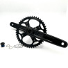 Pédalier SE BIKES mono plateau  4 point BCD 104 mm Noir L175mm - 44 dents