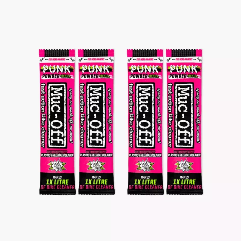 Nettoyant vélo MUC-OFF - Punk Powder Bike Cleaner (4 sachets) + Bottle for Life