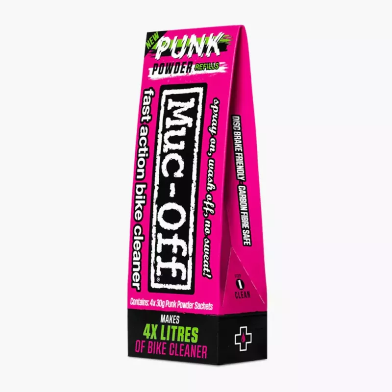 Nettoyant vélo MUC-OFF - Punk Powder Bike Cleaner (4 sachets) + Bottle for Life