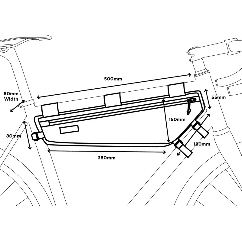 Sacoche Cadre RESTRAP Large 4,5L Black Bikepacking | Le Comptoir Bike Shop