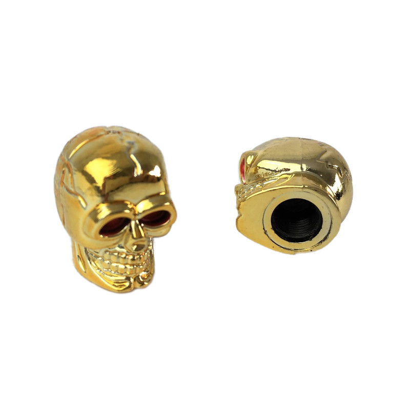 Bouchons de Valve TRIP TOPZ Tête de mort Or - la paire