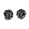 Bouchons de Valve TRIP TOPZ Iron Cross schrader noir - la paire