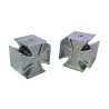 Bouchons de Valve TRIP TOPZ Iron Cross schrader silver - la paire
