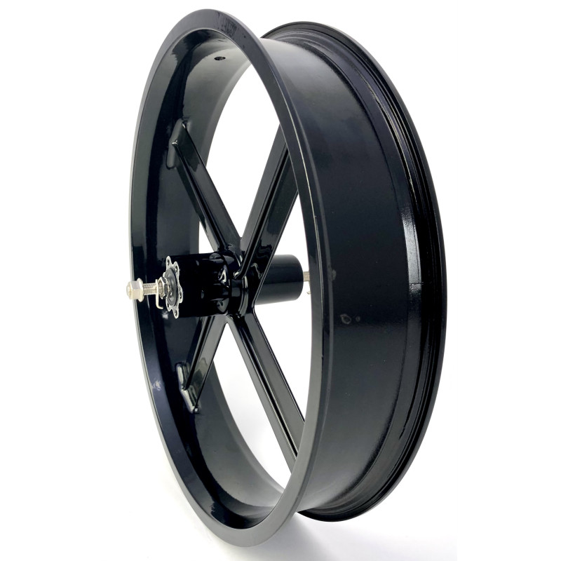 Roue avant disc à batons magnesium FAT BIKE 84 mm noire - 20 pouces
