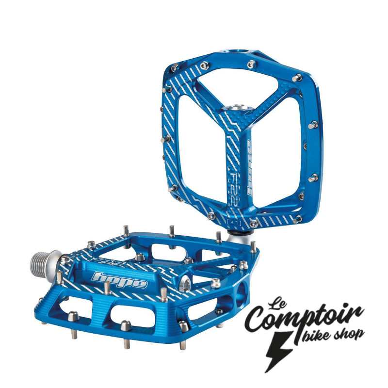Pédales plates HOPE F22 - Bleu