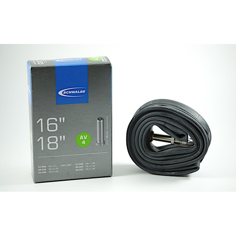Chambre à air SCHWALBE 16 x 1-3/8' - 1.4' - valve shrader 40mm - pour vélo Brompton