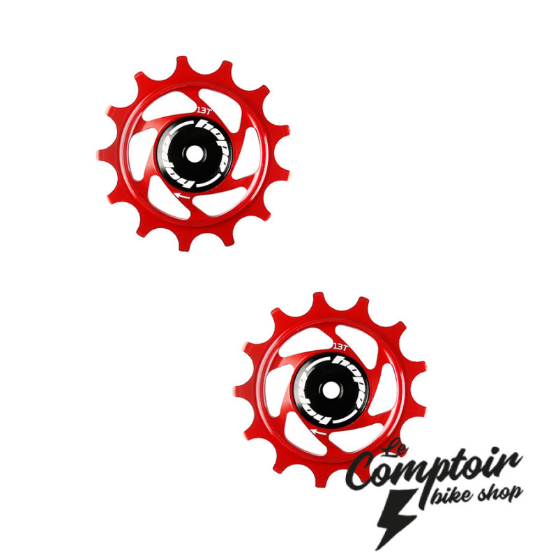 Galets de dérailleur HOPE - 13T - Rouge