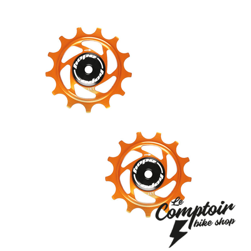 Galets de dérailleur HOPE - 13T - Orange