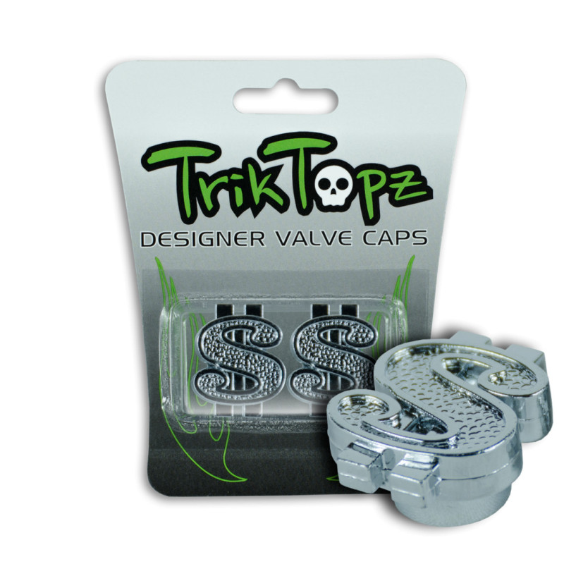 Bouchons de Valve TRIP TOPZ $ schrader silver - la paire