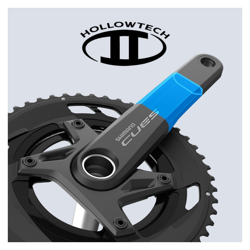Pédalier HOLLOWTECH II SHIMANO Cues FC-U6040-2 - Manivelle 172,5 mm (50-34T)  2x10/9 Vitesses