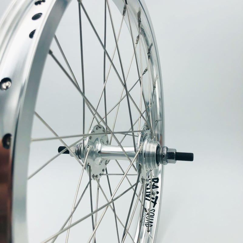 Paire de roue BMX custom 20 pouces 36H chromée - oldschool bmx