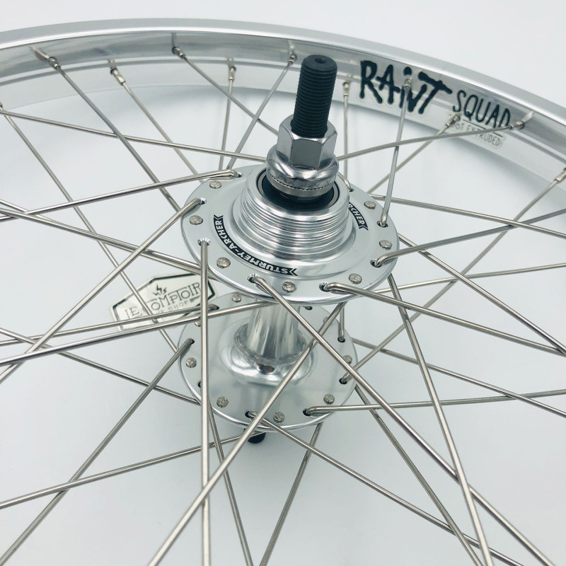 Paire de roue BMX custom 20 pouces 36H chromée - oldschool bmx