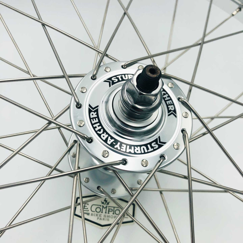 Paire de roue BMX custom 20 pouces 36H chromée - oldschool bmx