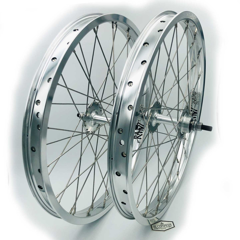 Paire de roue BMX custom 20 pouces 36H chromée - oldschool bmx