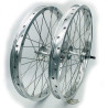 Paire de roue BMX custom 20 pouces 36H chromée - oldschool bmx