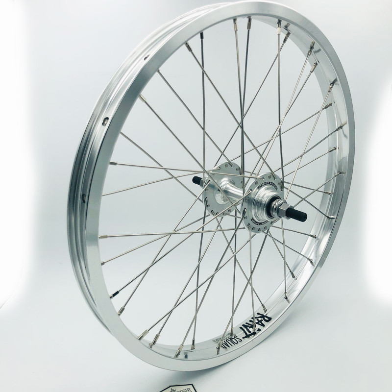 Paire de roue BMX custom 20 pouces 36H chromée - oldschool bmx