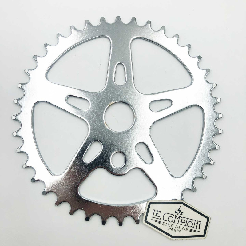 Plateau BMX acier 4 branches chromé - 40 dents