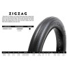 Pneu FAT BIKE Zigzag flans white par VEE TIRE  - 20" x 4.0'