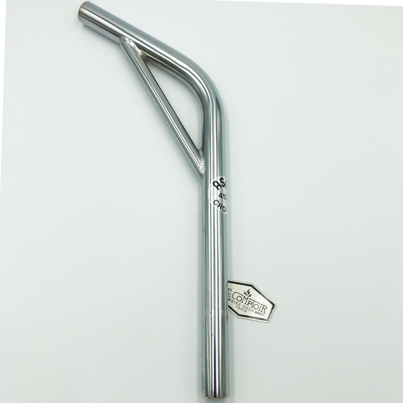 Tige de selle BMX coudée ASCO Laidback Ø22.2 mm chromée