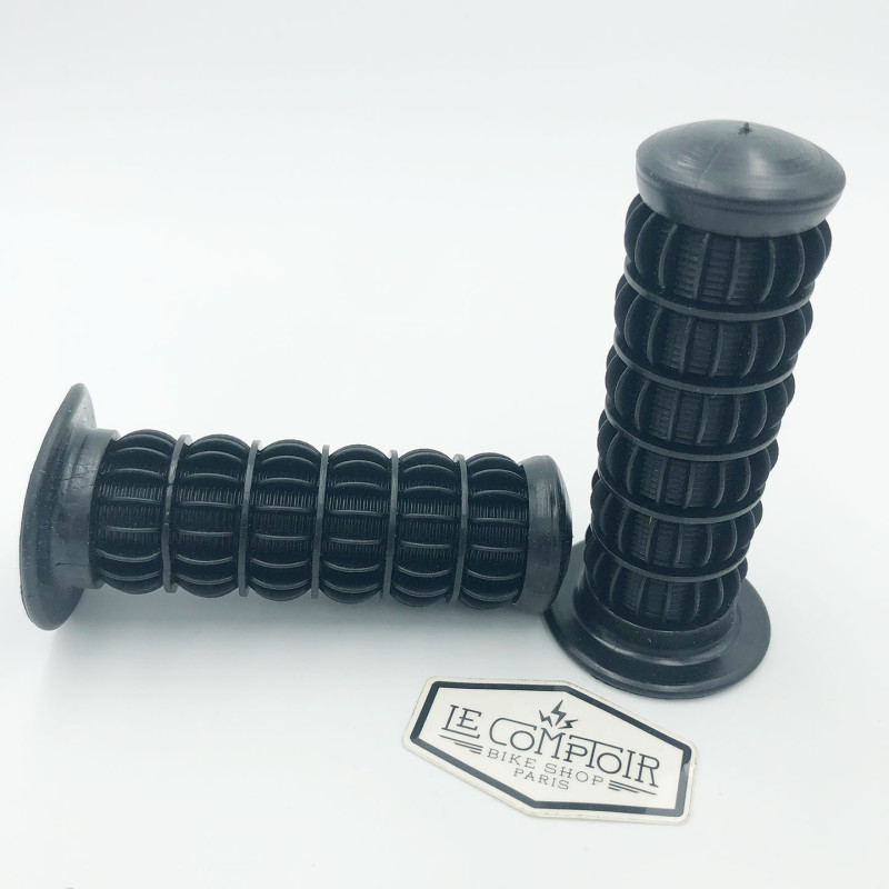 Poignées oldschool BMX PLASTICHE CASSANO 100mm  noir - made in Italy