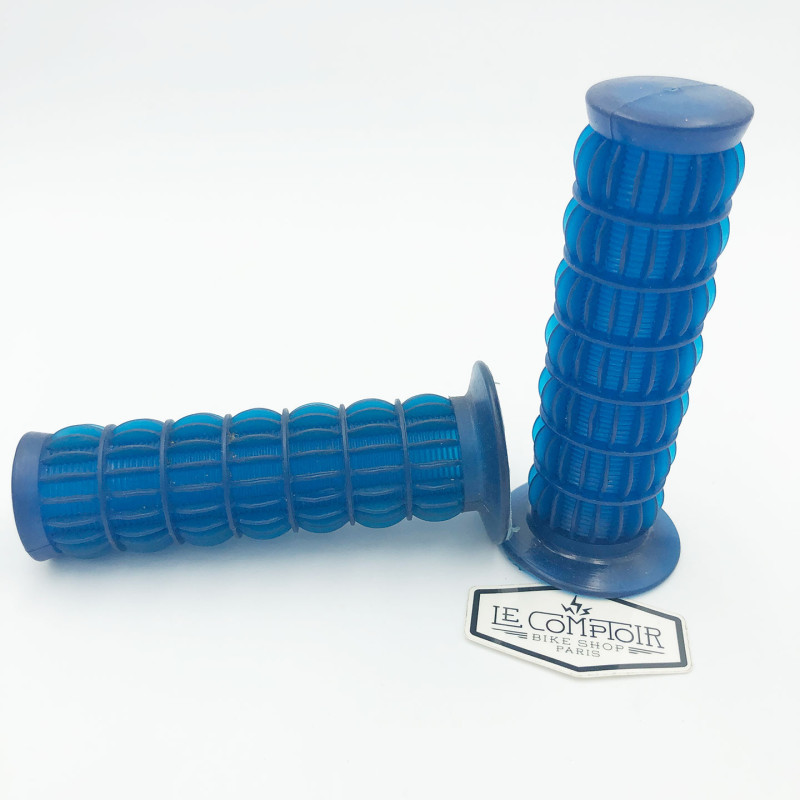 Poignées oldschool BMX PLASTICHE CASSANO 110mm bleu - made in Italy