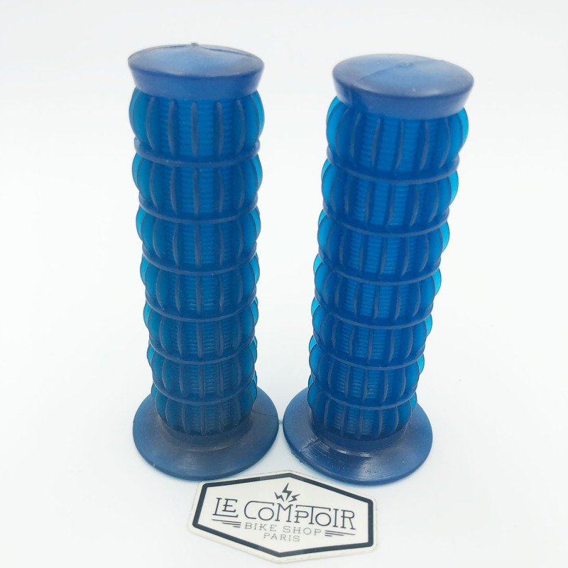 Poignées oldschool BMX PLASTICHE CASSANO 110mm bleu - made in Italy