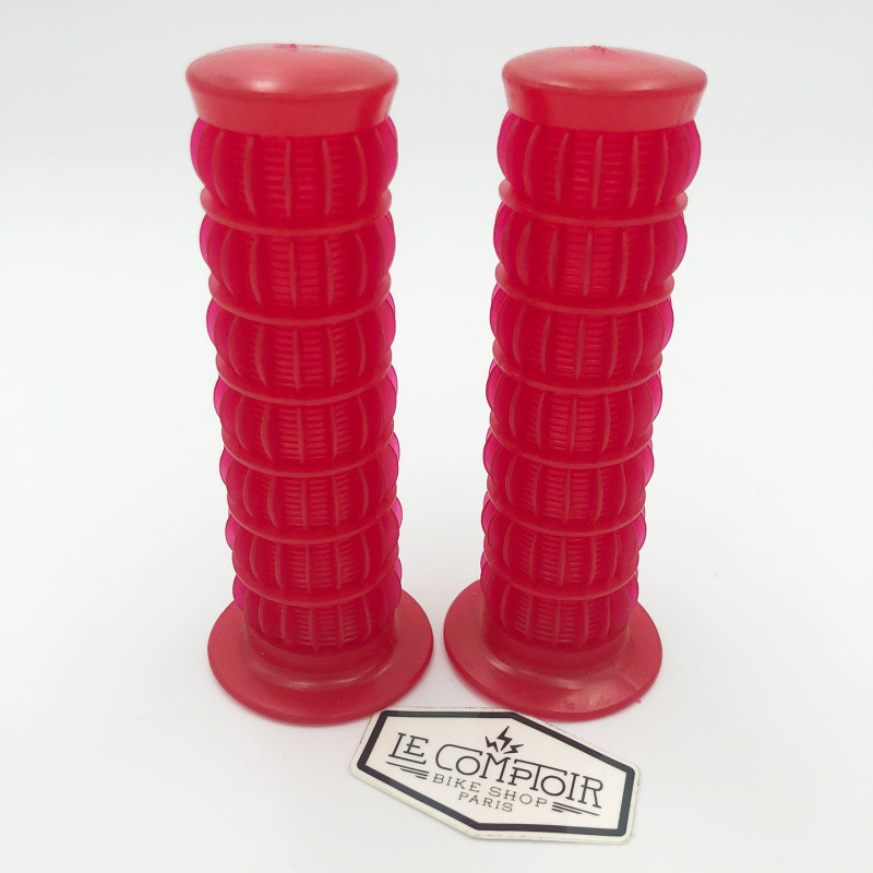 Poignées oldschool BMX PLASTICHE CASSANO 110mm rouge - made in Italy