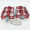 Paire de pédales WECO 1/2' Rat-trap rouges