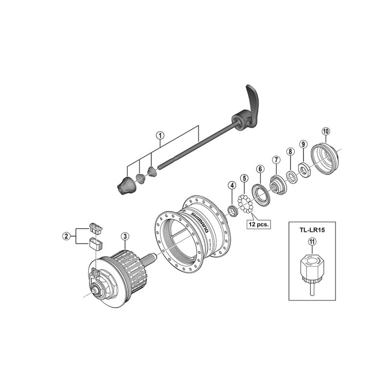 Moyeu Dynamo Shimano DH-3D37 6V/3W 100x9 QR 36H