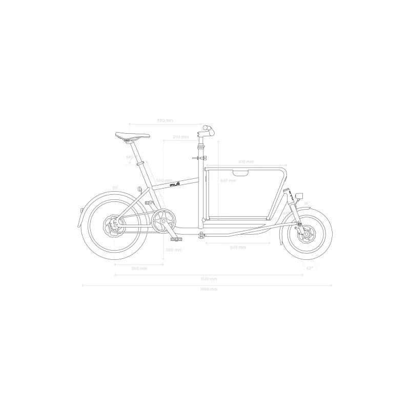 Vélo Cargo Muli Motor EU
