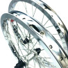 Paire de roue BMX custom 20 pouces 36H BSD K7 x Hazard lite chromée - 36H