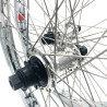 Paire de roue BMX custom 20 pouces 36H BSD K7 x Hazard lite chromée - 36H
