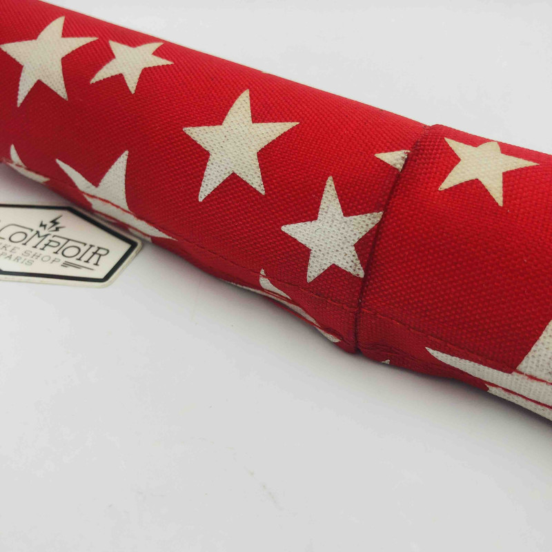 Mousse de protection Padset de guidon V-bars étoiles rouge - oldschool BMX