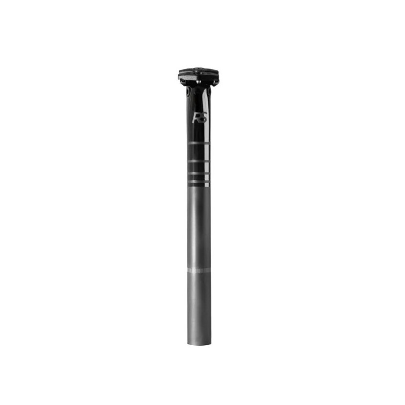 Tige de selle DEDA RS CARBON Ø27.2mm, longueur 400mm, sans recul, vis titane - POB finish
