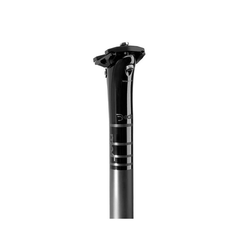 Tige de selle DEDA RS CARBON Ø27.2mm, longueur 400mm, sans recul, vis titane - POB finish