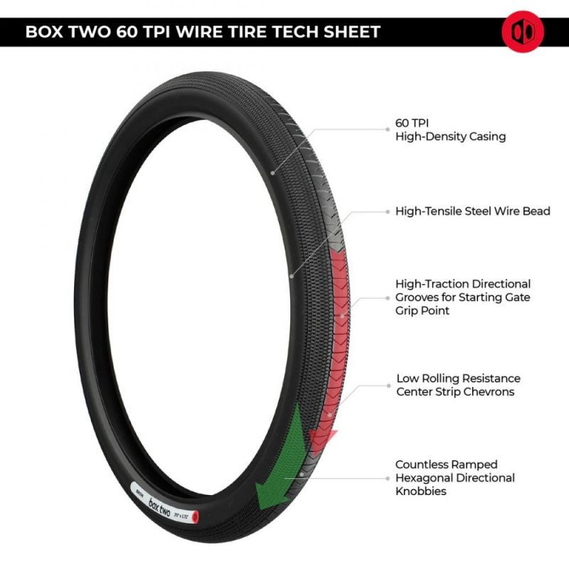 Pneu BMX racing BOX two noir - 24 pouces x 1.75"
