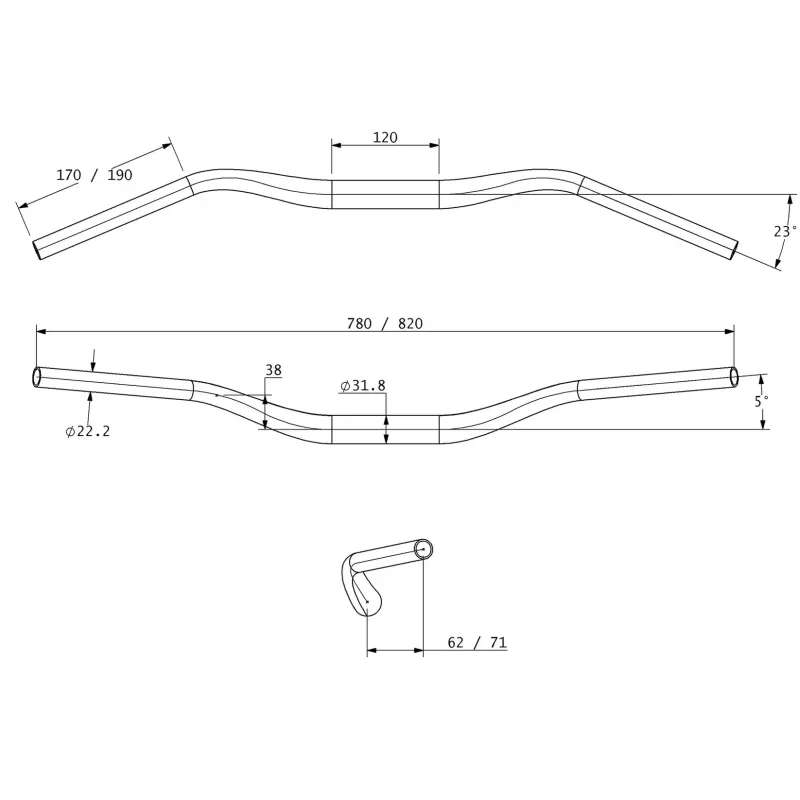 Guidon TERAVAIL Swale Carbon 31.8 – Bikepacking & Confort longue distance