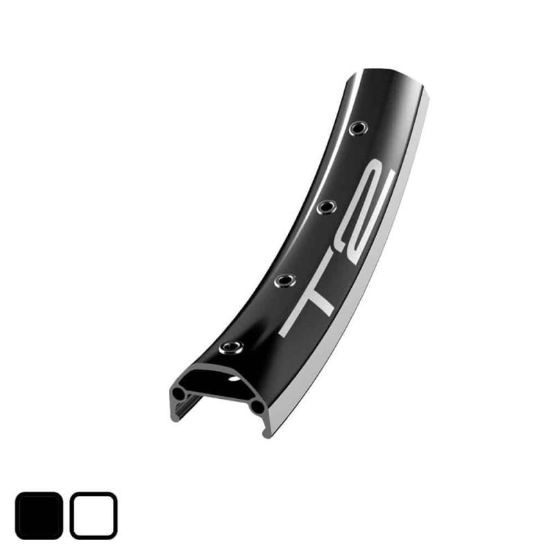 Cercle HALO T2 20" noir avec bande de freinage - 36H