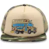 Casquette SE BIKES trucker Bus tan - camo