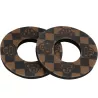 Paire de Donuts de poignées SE BIKES Checkerboard or-noir