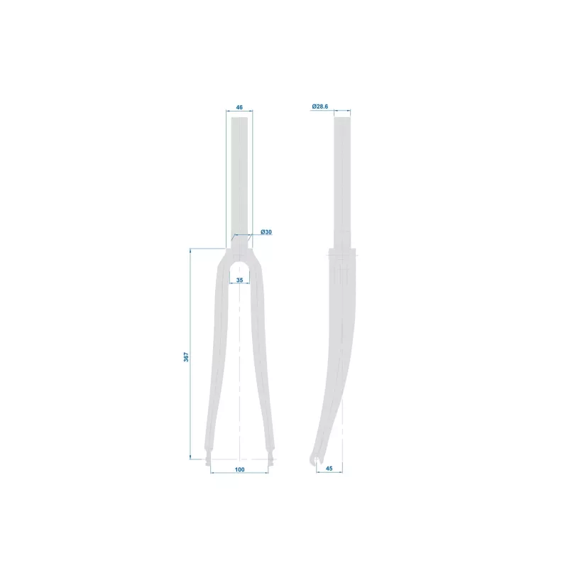 Occasion :  Fourche Route Carbone 1 pouces Ritchey