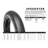 Pneu FAT BIKE Speedster noir flan natural par VEE TIRE  - 20" x 4.0'
