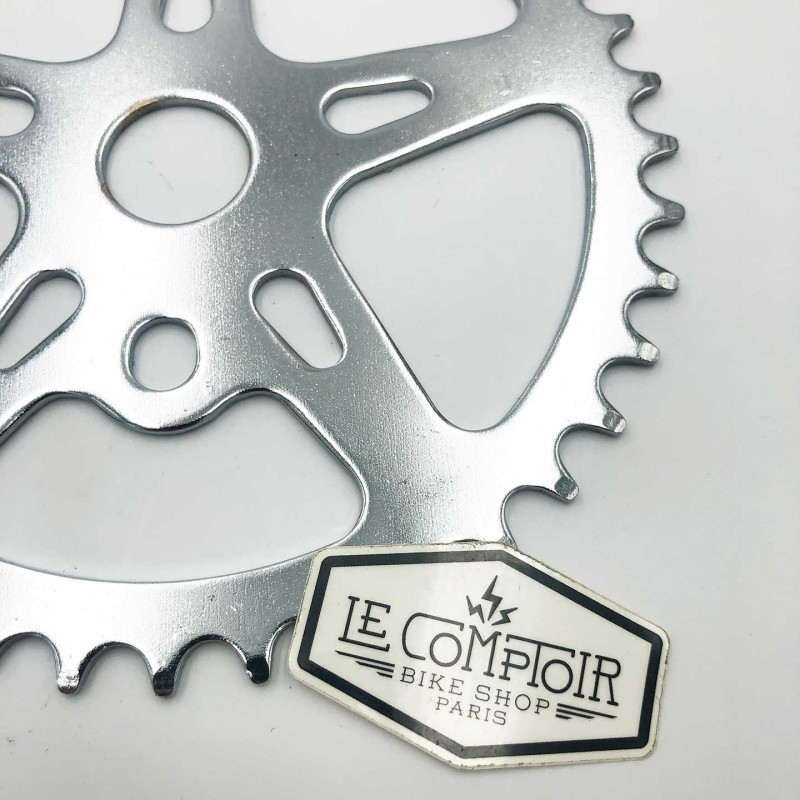 Plateau BMX acier 5 branches chromé - 44 dents