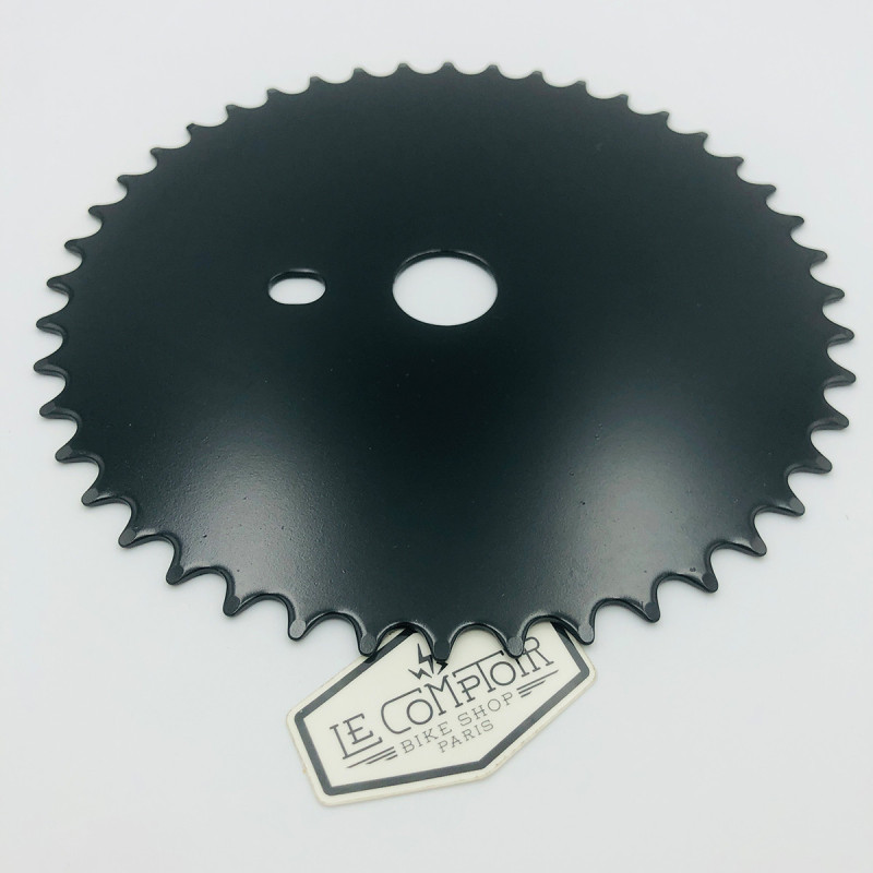 Plateau plein BMX acier noir - 44 dents