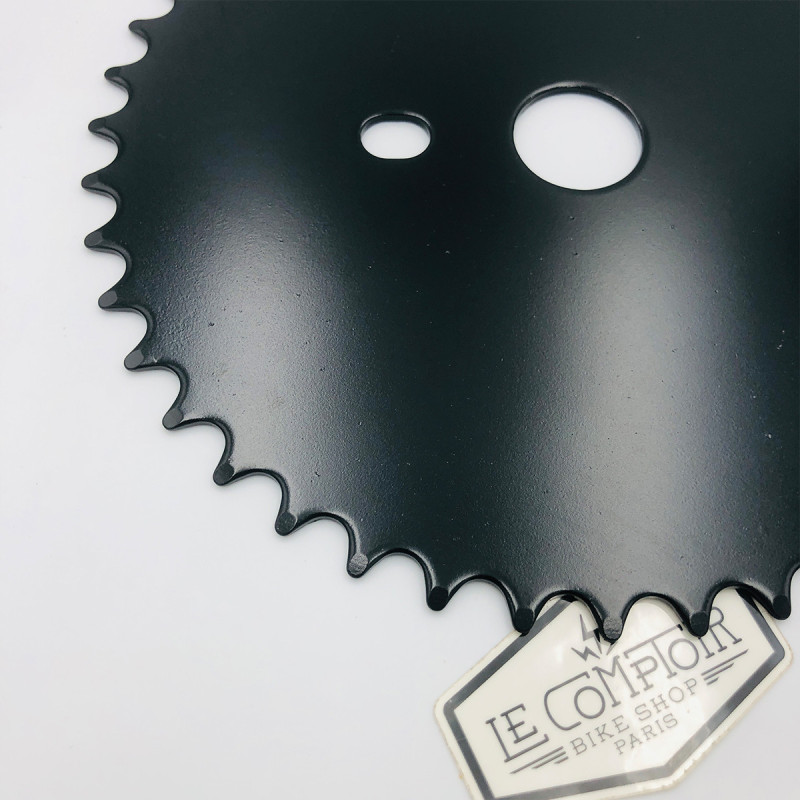 Plateau plein BMX acier noir - 44 dents