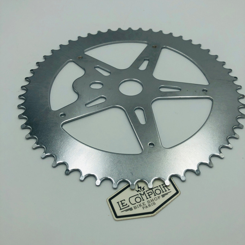Plateau BMX acier 5 branches chromé - 52 dents