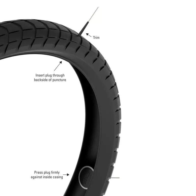 LEZYNE Tubeless Pro Plugs | Kit de réparation permanente pour pneus tubeless