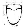 Montage de roue a la carte Roue(s) DUKE BACCARA WRX 42 SLR2 / HOPE PRO5 CL Orange