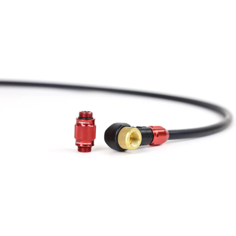 Embout Pompe LEZYNE ABS-1 Pro HP Tresse Flip-Thread Presta Schrader | Le Comptoir Bike Shop